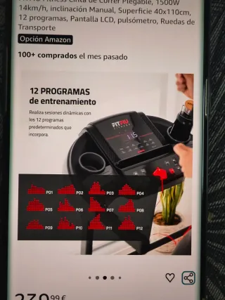 Cinta de Correr FITFIU MC 200 Plegable