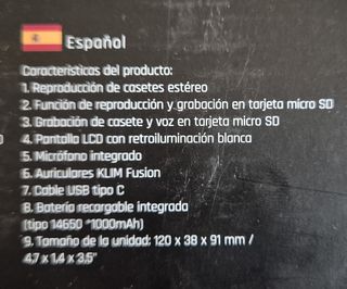 Reproductor de cintas cassette y convertidor a MP3