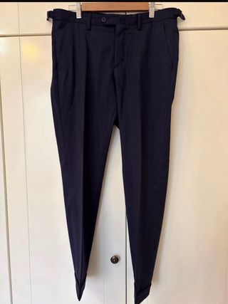 Traje Massimo Dutti cuadros azul marino