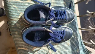 Scarpe Diadora alte blu e bianche