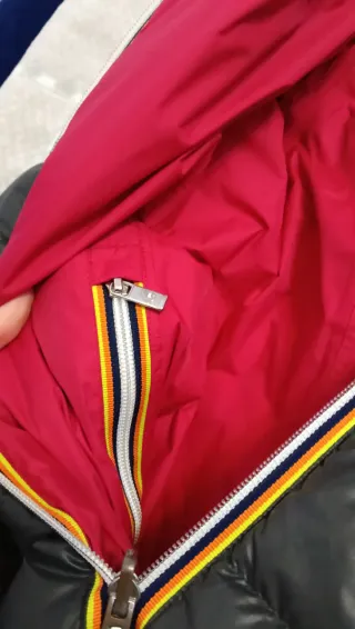 Giubbotto K-Way doubleface grigio/rosso