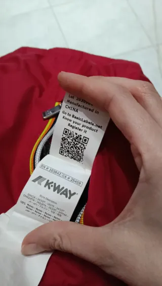 Giubbotto K-Way doubleface grigio/rosso