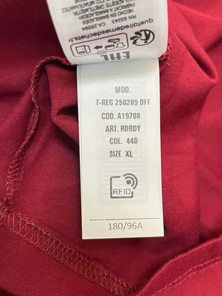 T-shirt Diesel bordeaux Taglia XL