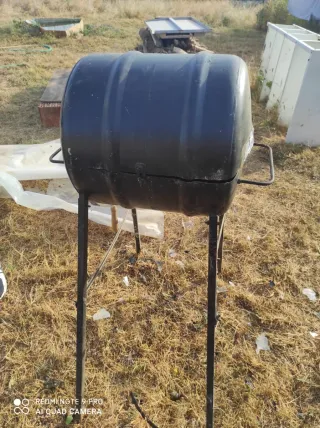 Barbacoa de barril negra
