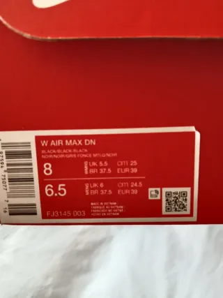 Zapatillas Nike Air Dn Negras Consulta talla