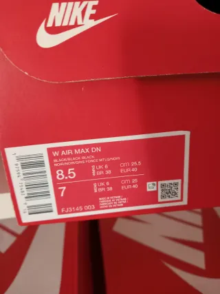 Zapatillas Nike Air Dn Negras Consulta talla