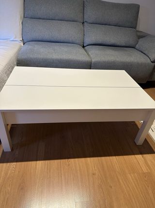 Mesa de centro blanca de madera