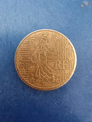 Moneda 50 céntimos Francia 2002 coleccionismo