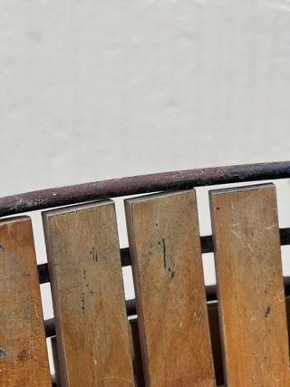 Sillas vintage metal y madera para jardín