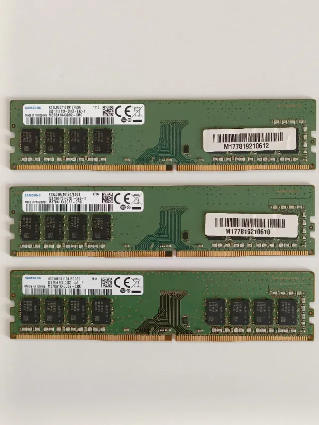 DDR4 2400 MHz 24GB, 16GB o 8GB Samsung Memoria RAM