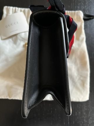 Bolso Hombro Mini Sylvie Gucci Negro Verde