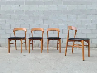 4 sillas estilo danés. Vintage, 70s.