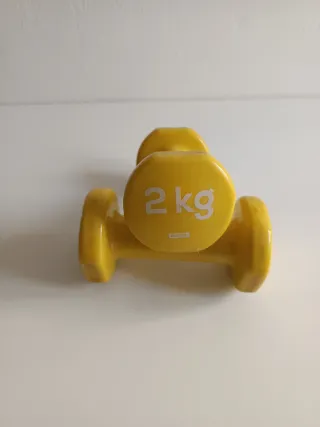 Mancuernas 2 kg Decathlon Amarillas