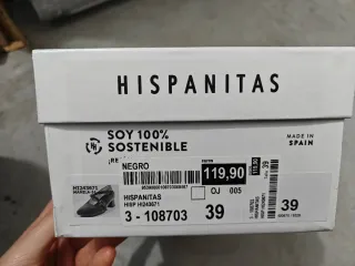 Zapatos Hispanitas Negros Talla 39