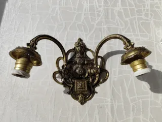Aplique de pared antiguo de bronce