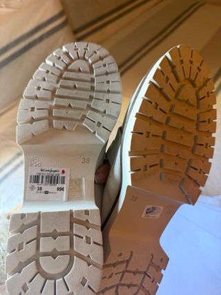 Zapatos Mocasines Beige Mujer