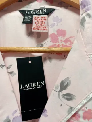 Ralph Lauren pijama floral rosa y morado