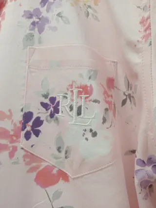 Ralph Lauren pijama floral rosa y morado