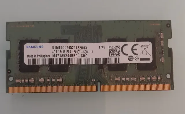 Módulo RAM Samsung 4GB DDR4 Portátil