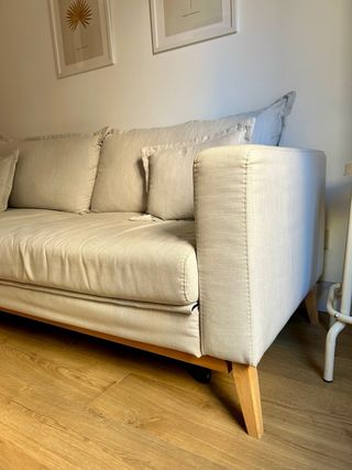 Sofá cama 3 plazas beige