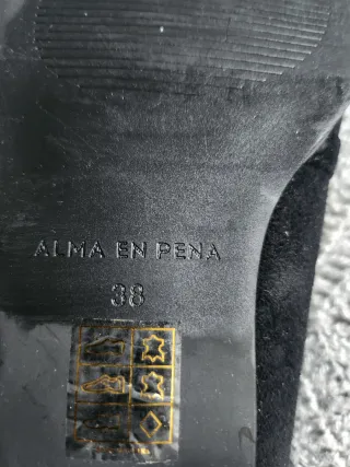 Zapatos Alma en Pena Negros Piel