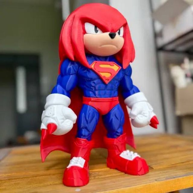 Figura Knuckles Superhéroe Impresión 3D