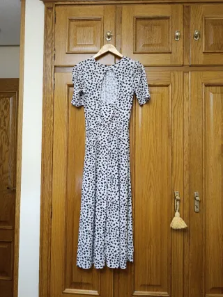 Vestido estampado blanco y negro