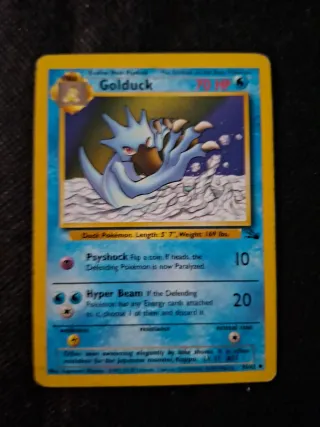 Lote 2 Pokémon: Psyduck rocketgang y Golduck fosil