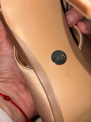 Botín Zara Dorado Joyas Talla 39