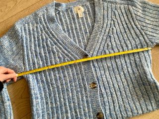 Chaqueta punto H&M azul y blanco Talla S