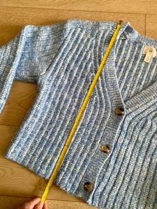 Chaqueta punto H&M azul y blanco Talla S