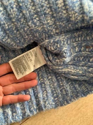 Chaqueta punto H&M azul y blanco Talla S