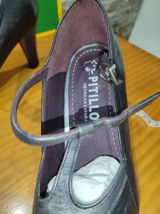 Zapatos de piel Pitillos negros/grises