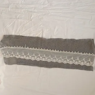 Bufanda Basile Gris y Blanca