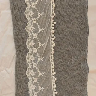 Bufanda Basile Gris y Blanca