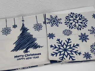 4 Fundas Cojín Navidad Copos Nieve y Reno