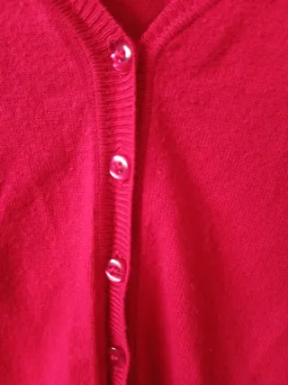 Chaqueta fina de punto roja