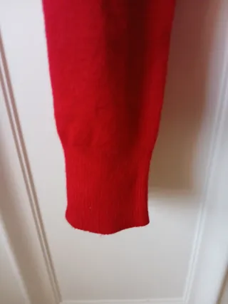 Chaqueta fina de punto roja