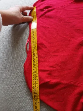 Chaqueta fina de punto roja