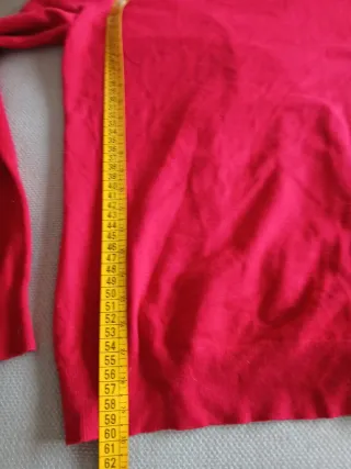 Chaqueta fina de punto roja