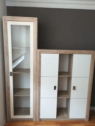 Mueble de salón 2 cajones y sofá cama