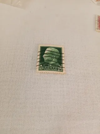 Francobollo Vittorio Emanuele III 25c