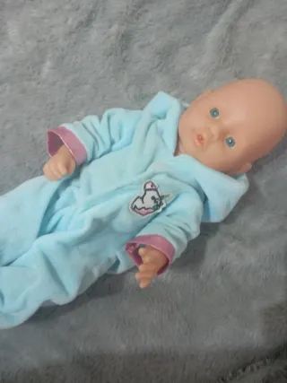 Muñeco bebé pijama unicornio azul