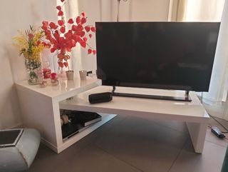 Mobile TV in legno laccato bianco