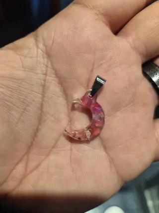 Joyeria-Colgante Luna Ópalo Rosa