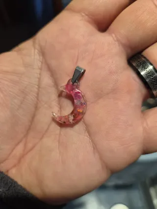 Joyeria-Colgante Luna Ópalo Rosa