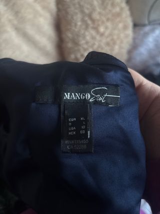 Vestido azul marino elegante talla XL Mango