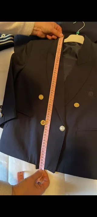 Chaqueta y pantalón comunión azul y oro