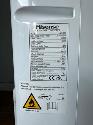Aire Acondicionado Portátil Hisense APC12QC Blanco