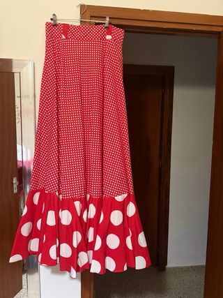 Falda y blusa flamenca plumeti